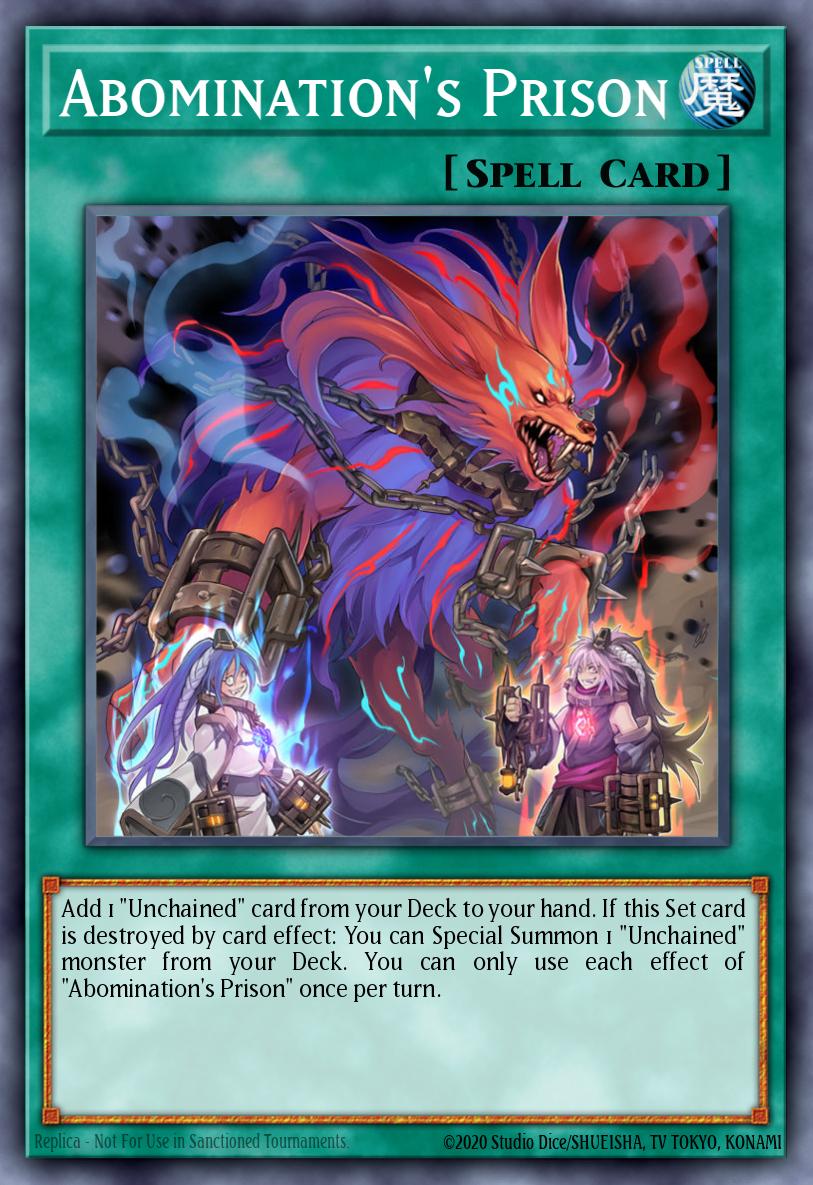 yugioh unchained cards Abominable Soul - VASM-EN051 - Rare but place it on the bottom of the Deck when it leaves the field. Escape of the Unchained |