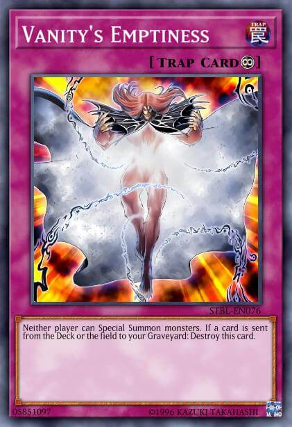 vanity cards yugioh Yu-Gi-Oh! - Vanity's Emptiness (LC5D-EN253) - Legendary Collection 5D's Mega Pack - 1st Edition This card cannot be Special Summoned VANITY'S FIEND *** ULTRA RARE