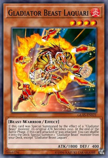 beast warrior yugioh cards Rhinotaurus The card cannot attack unless you tribute 1 monster on your side of the field Gladiator Beast Laquari - Yu-Gi-Oh!